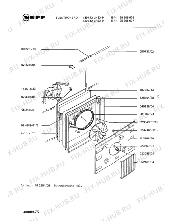 Схема №6 195305677 1394.12LHSX-9 с изображением Контакт конфорки для электропечи Bosch 00081910
