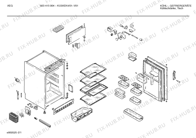 Схема №1 KU3AEK4 с изображением Дверь морозильной камеры для холодильной камеры Bosch 00288984