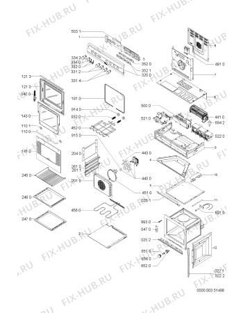 Схема №1 AKZ285/NB с изображением Обшивка для электропечи Whirlpool 481245319431