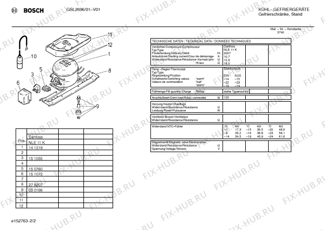 Взрыв-схема холодильника Bosch GSL2696 - Схема узла 02