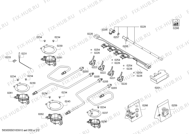 Схема №2 PBP615A80A 4G S/S 60R/2010 с изображением Включатель поджига для плиты (духовки) Bosch 00623825