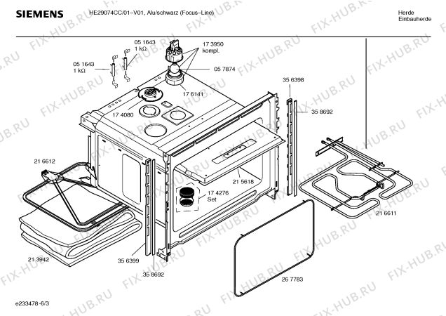 Схема №6 HE29074CC с изображением Инструкция по эксплуатации для духового шкафа Siemens 00527245