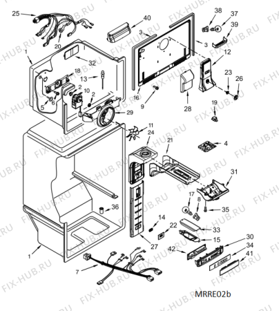 Взрыв-схема холодильника Whirlpool 5WT511SFEG - Схема узла