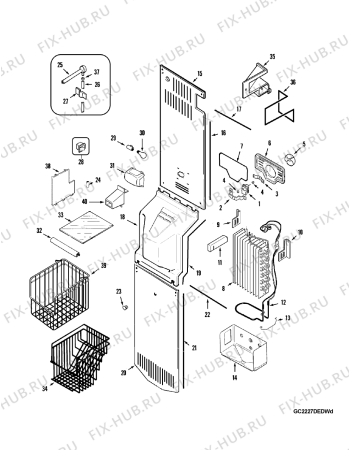 Схема №10 GC2227DEDW с изображением Поверхность для холодильника Whirlpool 481201221889