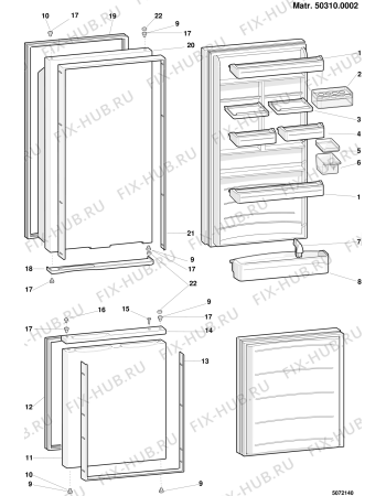 Взрыв-схема холодильника Ariston CE380IT1 (F016215) - Схема узла