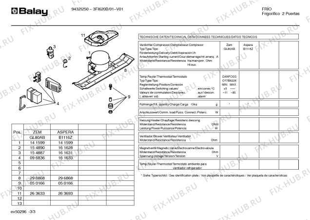 Схема №1 F6261/01 F6261 с изображением Поднос для холодильной камеры Bosch 00296885