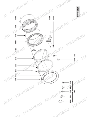 Схема №7 MWU107ECWT OS с изображением Рукоятка для стиралки Whirlpool 481249848066