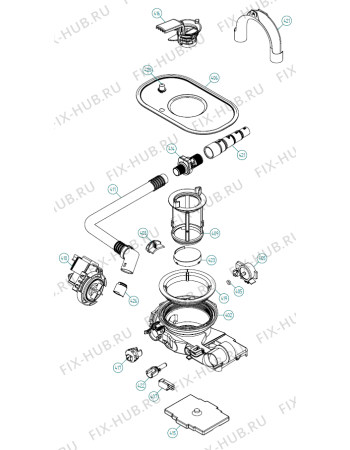 Взрыв-схема посудомоечной машины Atag VW6055RT XL NL   -VW6055RTUU-A01 (341708, DW70.3) - Схема узла 08