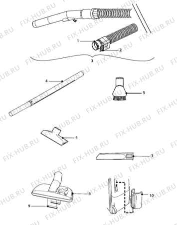 Взрыв-схема холодильника Electrolux Z2210A - Схема узла Hose