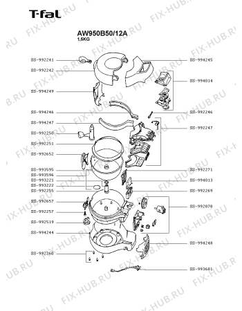Схема №1 AW950B51/12A с изображением Микромодуль для тостера (фритюрницы) Seb SS-994014