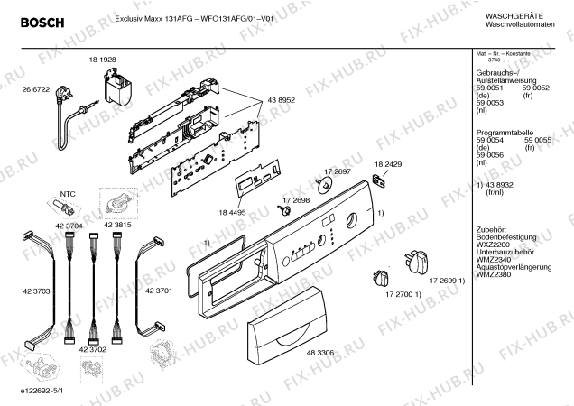 Схема №4 WFO131AFG Exclusiv Maxx WFO131AFG с изображением Таблица программ для стиралки Bosch 00590054