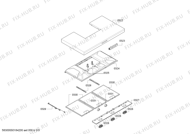 Взрыв-схема вытяжки Siemens LC98BD542I Siemens - Схема узла 03