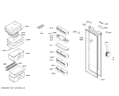 Схема №3 KSK38465 с изображением Дверь для холодильника Siemens 00244174