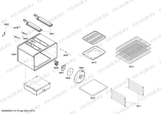 Схема №7 PG486GEBS с изображением Кабель для плиты (духовки) Bosch 00496008