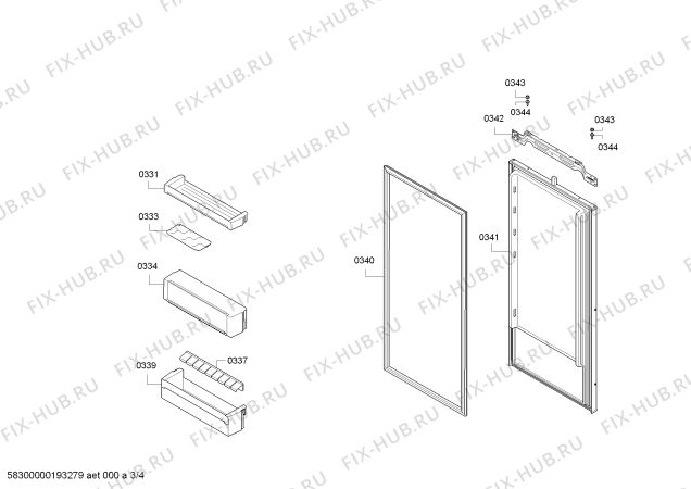 Схема №3 KIL42AE31H с изображением Стеклопанель для холодильника Bosch 11005884