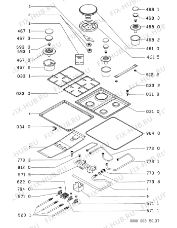 Схема №1 AKG 512/IX/03 с изображением Затычка для плиты (духовки) Whirlpool 481944059366