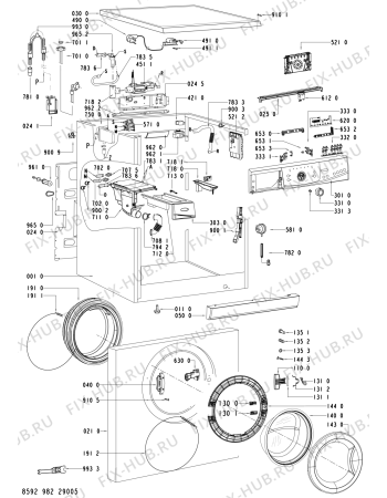 Схема №2 AWO/D 10714 S с изображением Декоративная панель для стиралки Whirlpool 480111100685