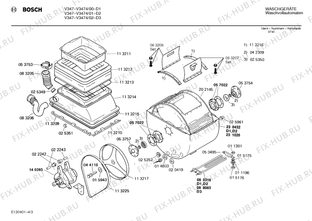 Схема №2 0722044458 V3474 с изображением Панель для стиральной машины Bosch 00117357