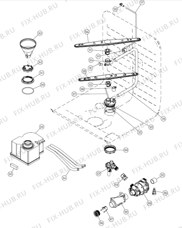 Взрыв-схема посудомоечной машины Gorenje MSE 760   -FARS (900001257, DW20.3) - Схема узла 03