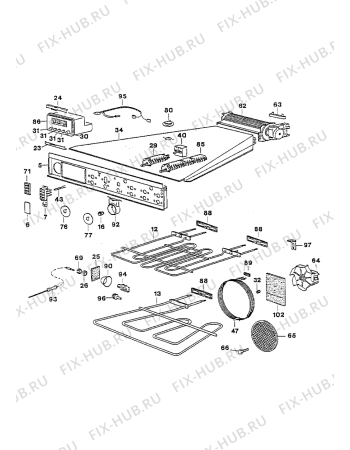 Взрыв-схема плиты (духовки) Electrolux EOB746K1 - Схема узла Electrical equipment