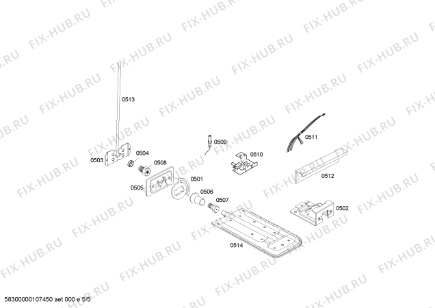 Схема №3 HSF43K30ED STYLE GRILL I BCO GE BIV с изображением Ручка для духового шкафа Bosch 00474789