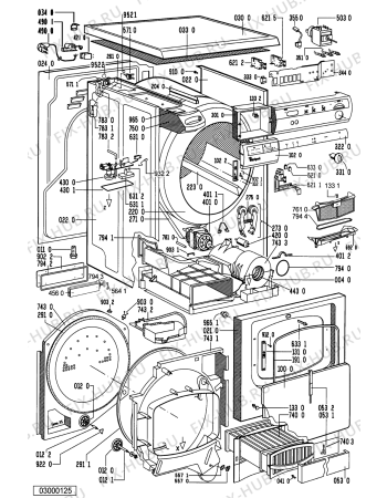 Схема №1 AWZ 555 с изображением Обшивка для сушильной машины Whirlpool 481245219404