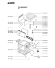 Схема №1 OF246800/B7 с изображением Дверь (стекло) духовки для духового шкафа Seb SS-986052