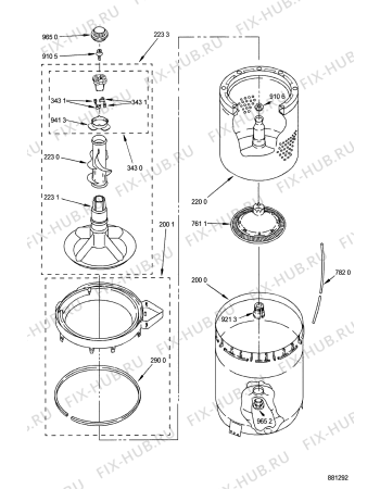 Схема №5 AWM 921 с изображением Микропереключатель для стиралки Whirlpool 481928218714