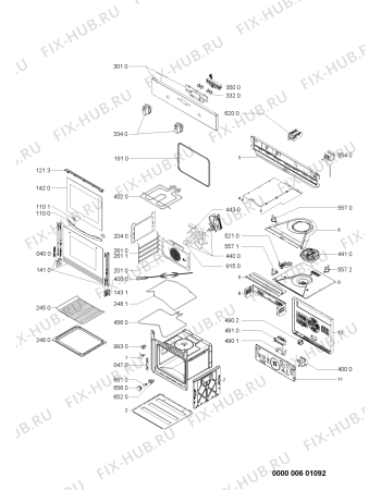 Схема №1 AKP 555/05 IX с изображением Панель для духового шкафа Whirlpool 481245240073