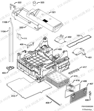 Взрыв-схема сушильной машины Aeg Electrolux T65270AC - Схема узла Steam 270