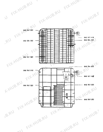 Взрыв-схема посудомоечной машины Aeg FAV123 - Схема узла Basket 160
