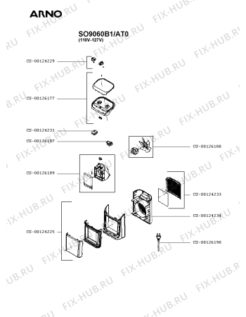 Схема №1 SO9060B1/AT0 с изображением Декоративная панель для обогревателя (вентилятора) Seb CS-00126177