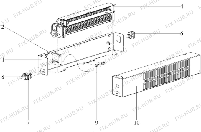 Взрыв-схема микроволновой печи Aeg KD91403E - Схема узла Electrical equipment 268