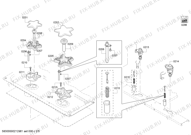 Схема №2 PCG305W Thermador с изображением Регулировочная плата для духового шкафа Bosch 10008204
