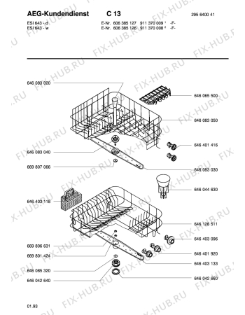 Взрыв-схема посудомоечной машины Electrolux ESI643-D - Схема узла Section5