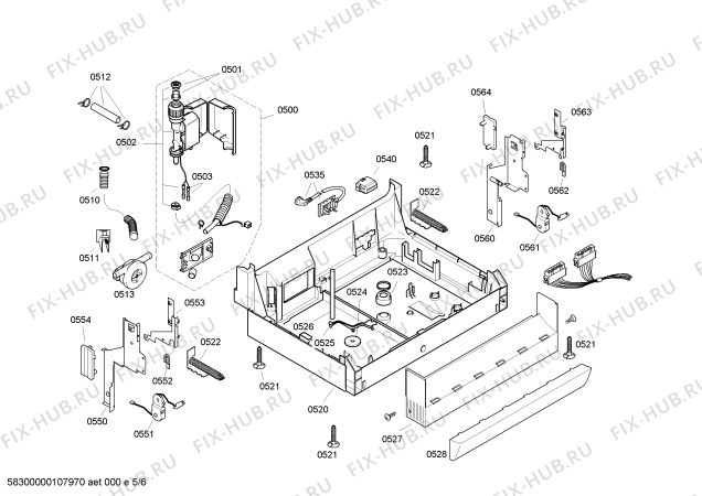 Взрыв-схема посудомоечной машины Bosch SGS55M52EU economic star - Схема узла 05