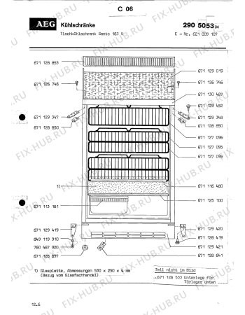 Взрыв-схема холодильника Aeg SANTO 183 V - Схема узла Section1