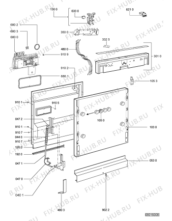 Схема №1 ADG8210 (F091695) с изображением Наставление для посудомоечной машины Indesit C00358170