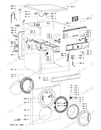 Схема №2 AWOD4605 (F091433) с изображением Наставление для стиралки Indesit C00365879