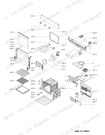 Схема №1 AKP214WH2 (F091060) с изображением Инструкция по эксплуатации для плиты (духовки) Indesit C00383951