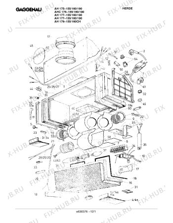 Схема №7 AH177190CH с изображением Рамка для вытяжки Bosch 00291065