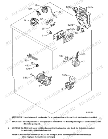 Схема №1 LAV7400 с изображением Помпа для стиральной машины Aeg 1320699000