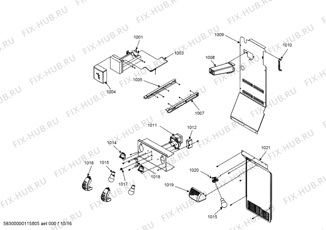 Схема №13 RS495310 с изображением Панель управления для холодильника Bosch 00663393