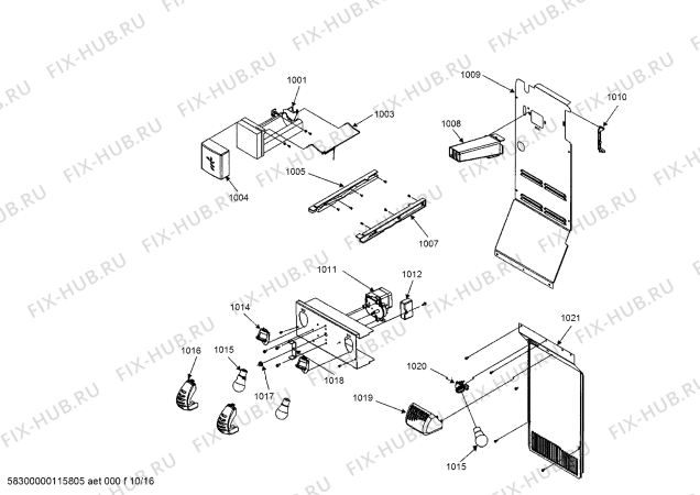 Схема №13 RS495310 с изображением Плата для холодильной камеры Bosch 00448728