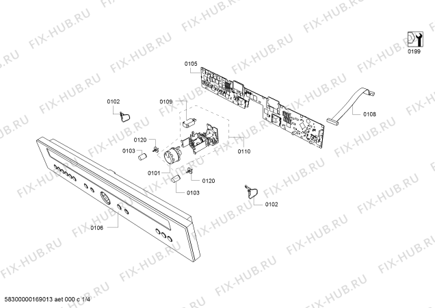 Схема №3 CN462250 с изображением Переключатель для плиты (духовки) Bosch 00619227