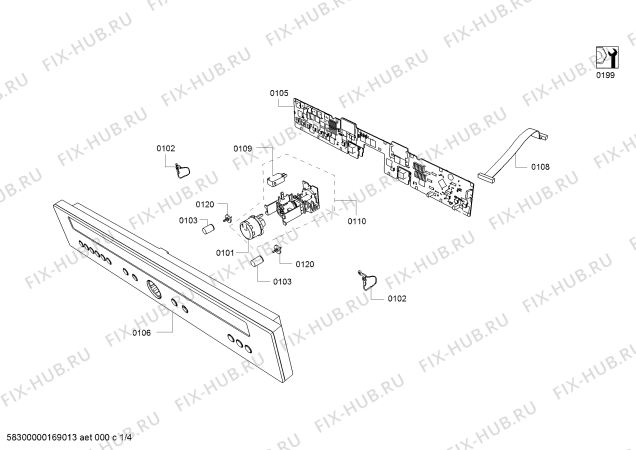 Схема №3 CN462250 с изображением Модуль управления для духового шкафа Bosch 00689226