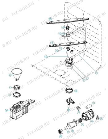 Взрыв-схема посудомоечной машины Asko D5424 IL   -Stainless (401555, DW90.1) - Схема узла 03