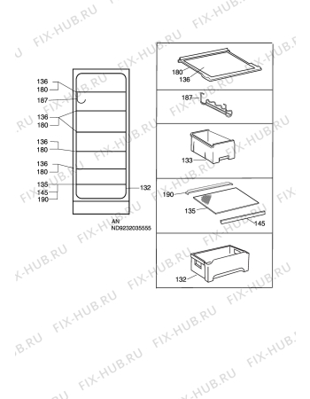 Взрыв-схема холодильника Electrolux ER8212C - Схема узла C10 Interior