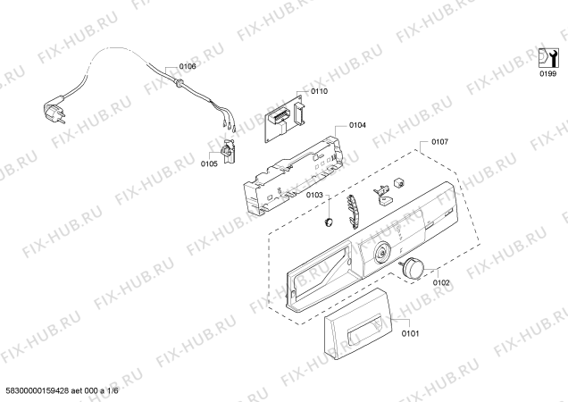 Схема №5 KDR73005 KOENIC с изображением Панель управления для сушилки Bosch 00707757