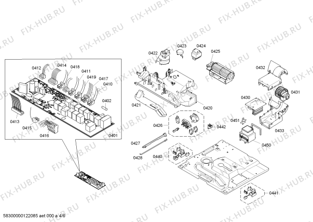 Схема №3 B6784N0GB с изображением Модуль реле для электропечи Bosch 00642781